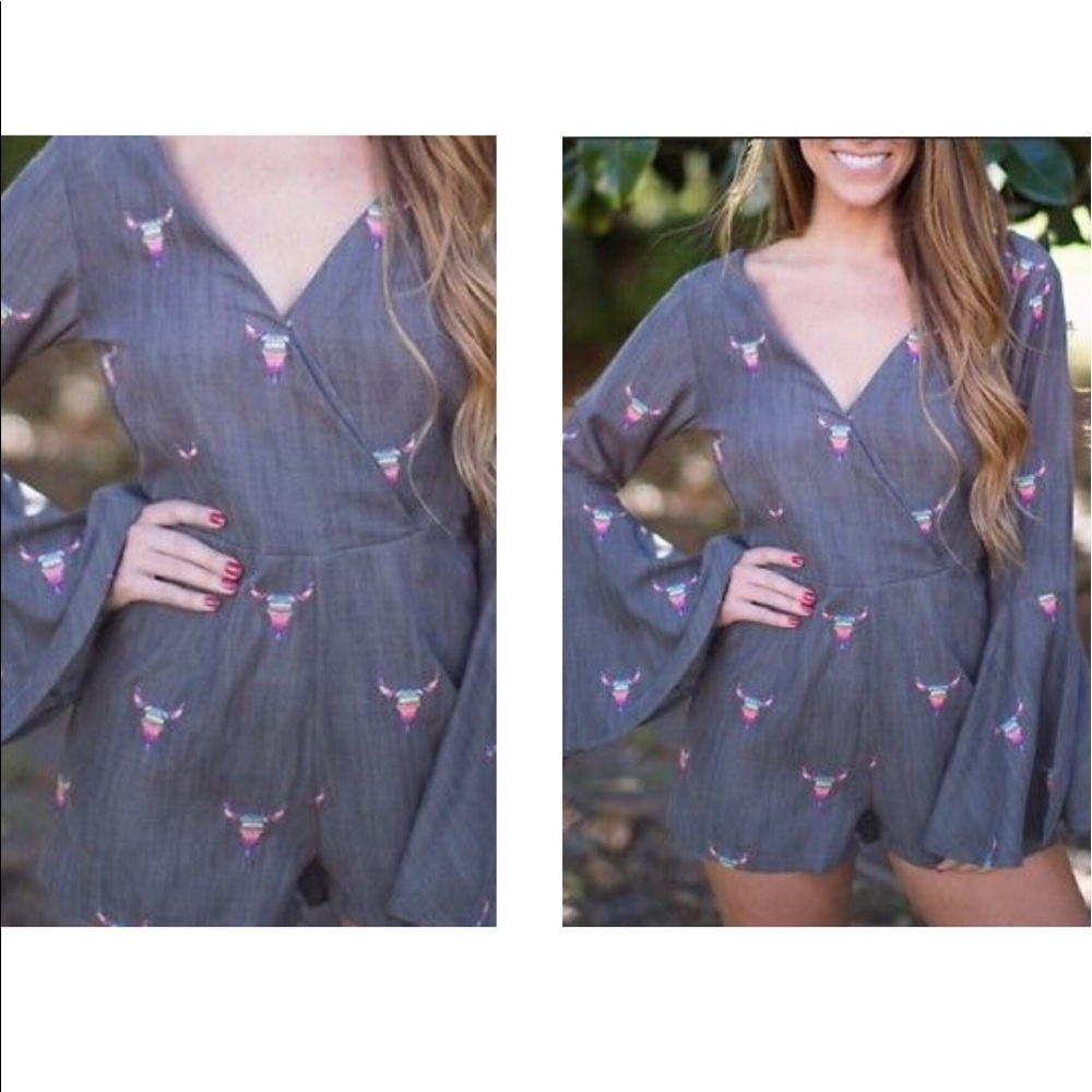 Judith March - Multi-Color Longhorn Romper